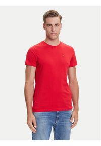 Tommy Jeans T-Shirt DM0DM04411 Czerwony Slim Fit. Kolor: czerwony. Materiał: bawełna #1