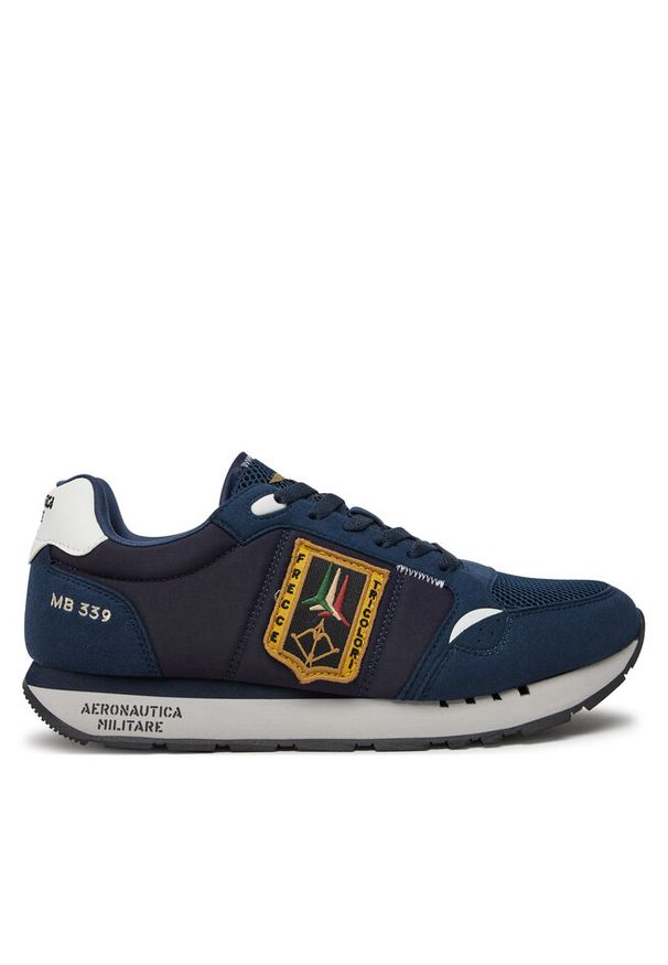 Sneakersy Aeronautica Militare. Kolor: niebieski