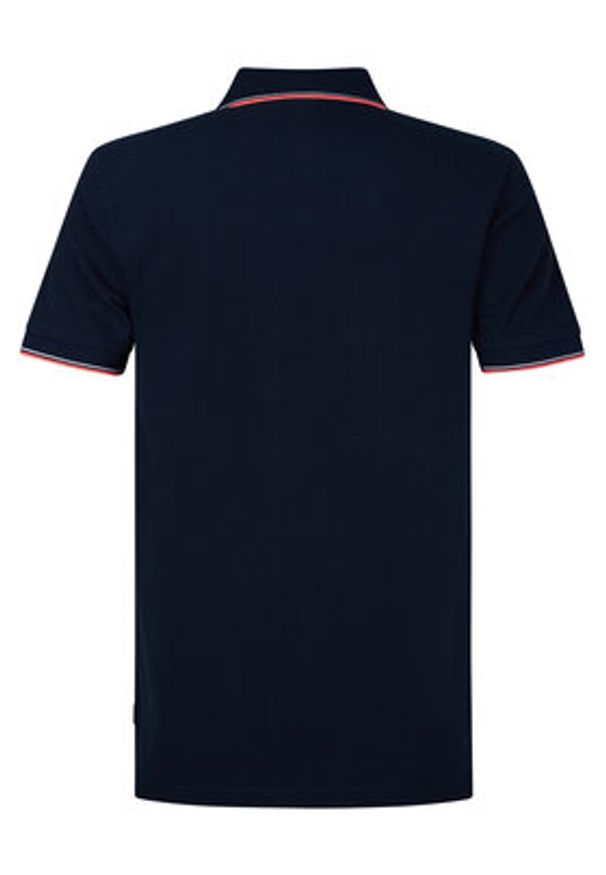 Petrol Industries Polo M-ROS-POL003 Granatowy Regular Fit. Typ kołnierza: polo. Kolor: niebieski. Materiał: bawełna