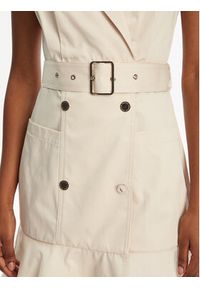 Morgan Sukienka codzienna 251-ROAD Beżowy Regular Fit. Okazja: na co dzień. Kolor: beżowy. Materiał: bawełna, syntetyk. Typ sukienki: proste. Styl: casual #4