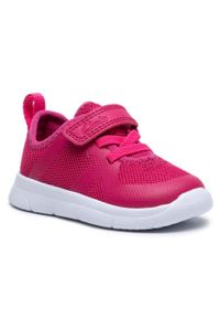 Sneakersy Clarks Arth Flux T 261515586 Raspberry. Kolor: różowy. Materiał: materiał #1