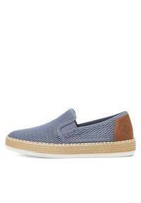 Rieker Espadryle L7873-12 Niebieski. Kolor: niebieski. Materiał: materiał #7