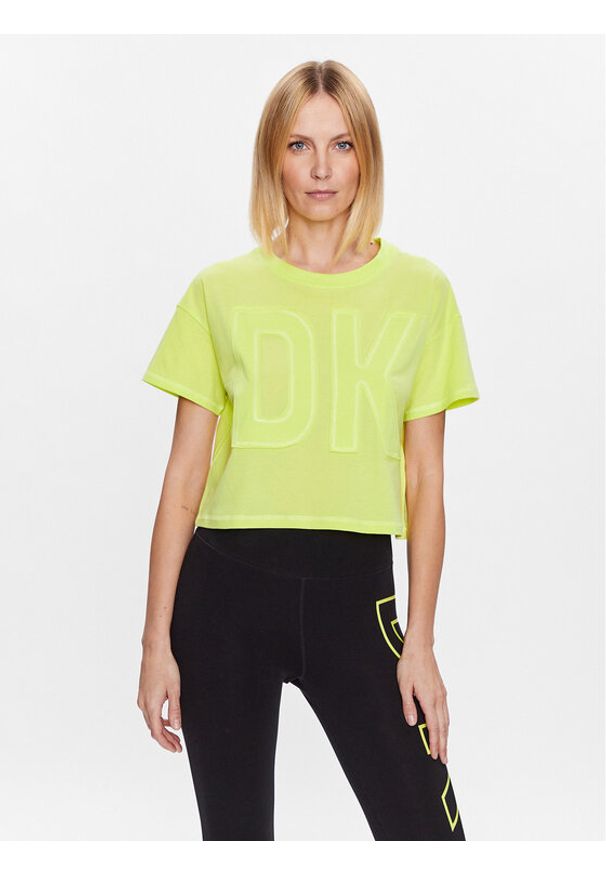 DKNY Sport T-Shirt DP3T9218 Żółty Classic Fit. Kolor: żółty. Materiał: bawełna. Styl: sportowy