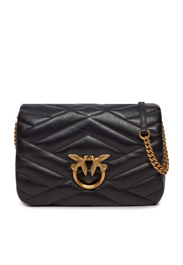 Pinko Torebka Love Click Classic Puff AI 23-24 PLTT 101585 A1ET Czarny. Kolor: czarny. Materiał: skórzane