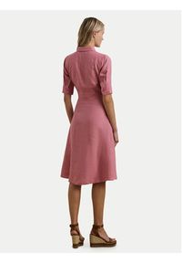 Lauren Ralph Lauren - LAUREN RALPH LAUREN Sukienka koszulowa 200905667017 Różowy Regular Fit. Kolor: różowy. Materiał: len. Typ sukienki: koszulowe #4