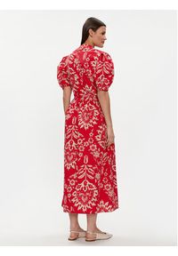 Liu Jo Sukienka koszulowa MA4084 T3905 Czerwony Regular Fit. Kolor: czerwony. Materiał: bawełna. Typ sukienki: koszulowe