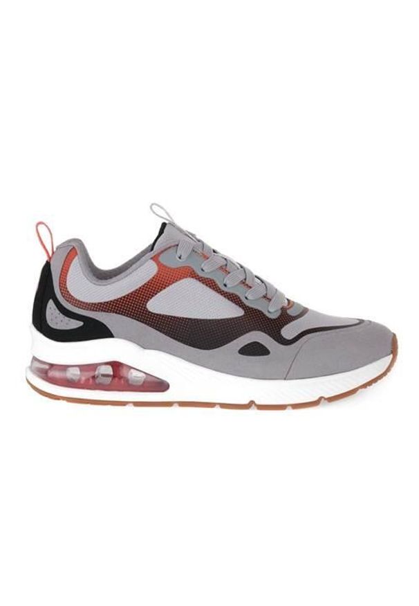 skechers - Buty do chodzenia męskie Skechers Uno 2. Zapięcie: sznurówki. Kolor: szary. Materiał: materiał, syntetyk, tkanina. Szerokość cholewki: normalna. Sport: turystyka piesza