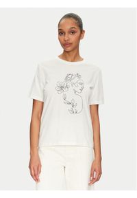 Vila T-Shirt Sybil 14108062 Biały Regular Fit. Kolor: biały. Materiał: bawełna #1