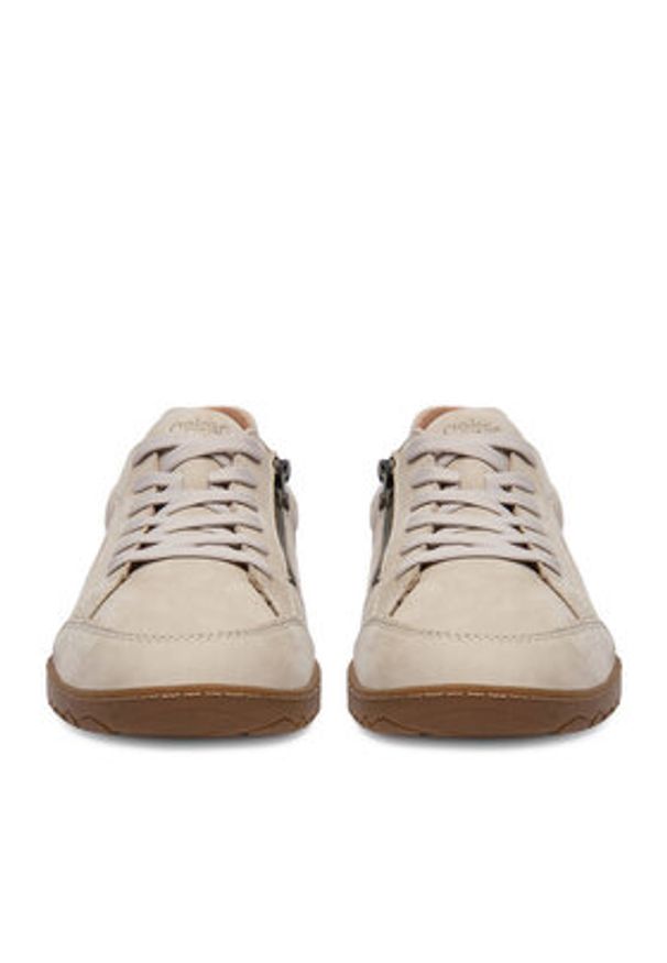 Rieker Sneakersy 08300-62 Beżowy. Kolor: beżowy. Materiał: nubuk, skóra