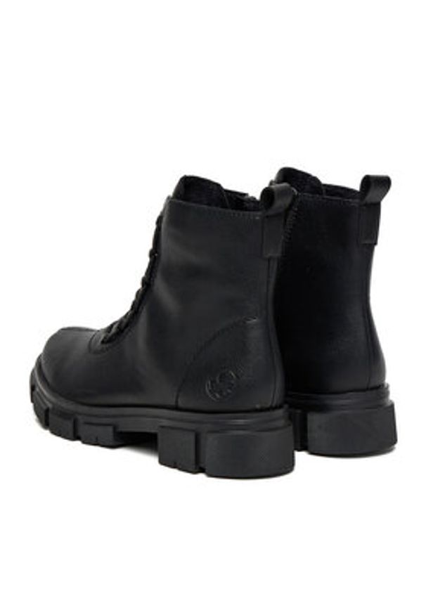 Rieker Trzewiki Y7150-00 Czarny. Kolor: czarny. Materiał: skóra