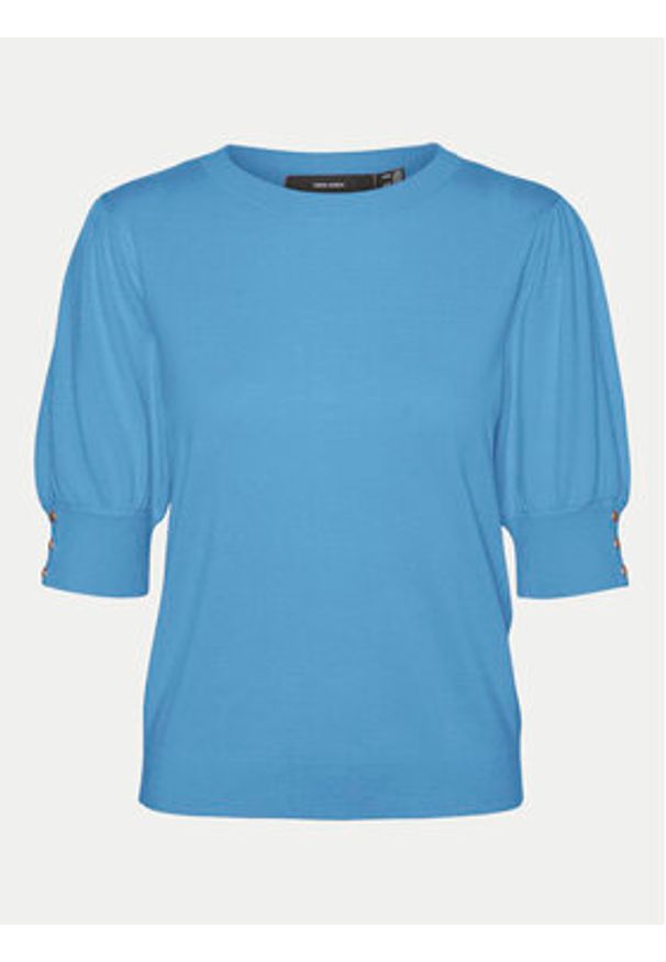 Vero Moda Bluzka Hollykaris 10310577 Niebieski Regular Fit. Kolor: niebieski. Materiał: syntetyk