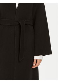 Weekend Max Mara Płaszcz wełniany 2425016011 Czarny Regular Fit. Kolor: czarny. Materiał: wełna #3