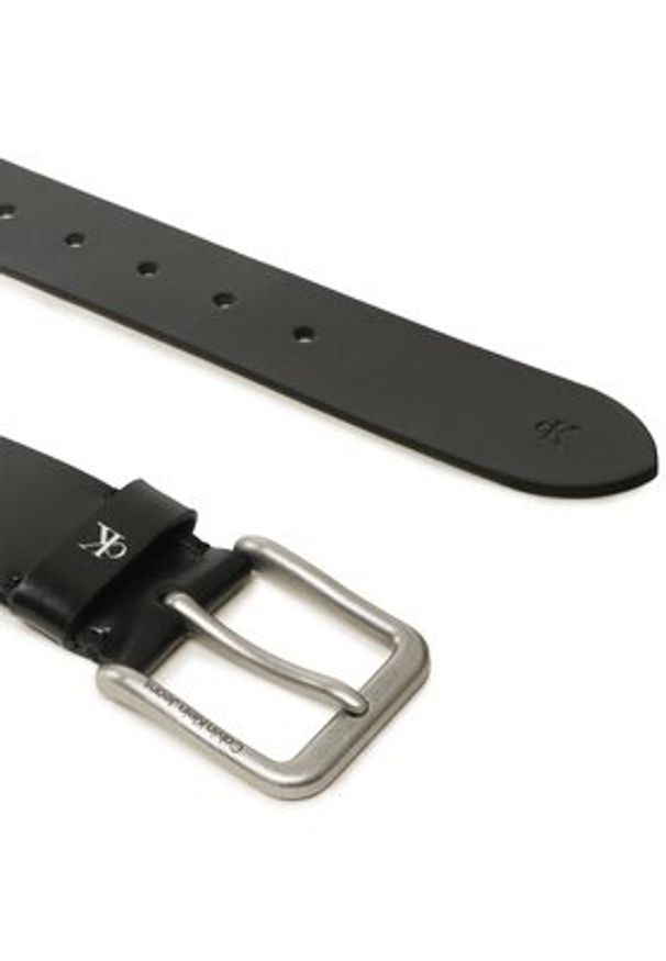 Calvin Klein Jeans Pasek Męski Classic Round Lthr Belt 40Mm K50K510785 Czarny. Kolor: czarny. Materiał: skóra