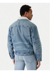 Calvin Klein Jeans Kurtka jeansowa 90s Sherpa LV04RD737G Niebieski Regular Fit. Kolor: niebieski. Materiał: bawełna #4