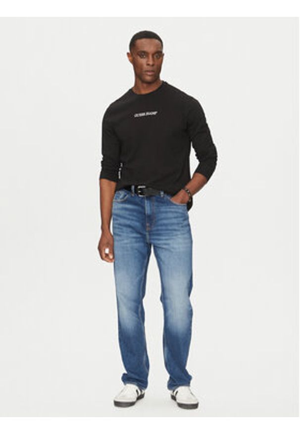 Guess Jeans Longsleeve M5RI84 K8HM0 Czarny Slim Fit. Kolor: czarny. Materiał: bawełna. Długość rękawa: długi rękaw