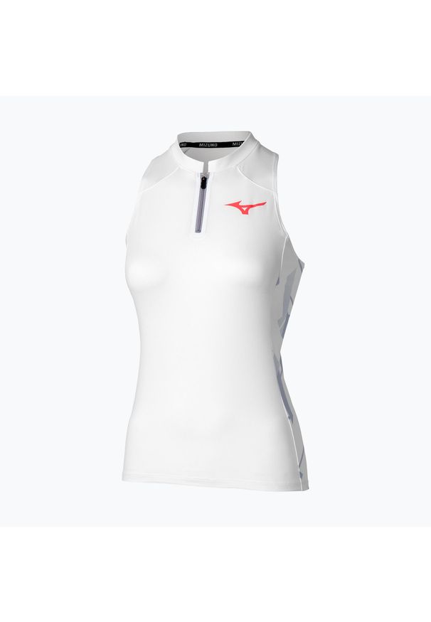 Koszulka damska Mizuno Daybreakers Printed Tank W white/icelandic blue. Kolor: biały. Sport: turystyka piesza