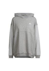 Adidas - Bluza damska adidas Essentials Cotton 3-Stripes. Kolor: biały, wielokolorowy, szary. Sport: joga i pilates, fitness, piłka nożna