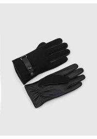 Pako Lorente - PAKO LORENTE – Czarne rękawiczki męskie. Kolor: czarny. Materiał: poliester, wełna #2