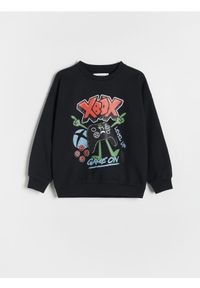 Reserved - Bluza z nadrukiem Xbox - czarny. Kolor: czarny. Materiał: bawełna, dzianina. Wzór: nadruk