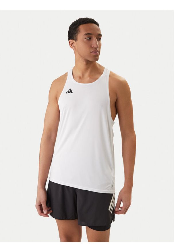 Adidas - adidas Koszulka techniczna Adizero Essentials IX2853 Biały Slim Fit. Kolor: biały. Materiał: syntetyk