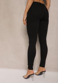 Renee - Czarne Jeansy z Bawełną Skinny High Waist Push Up Totanna. Okazja: na co dzień, na spotkanie biznesowe, do pracy. Stan: podwyższony. Kolor: czarny. Styl: biznesowy, elegancki, casual #5