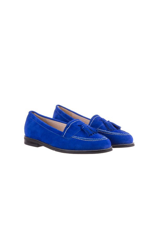 Lordsy Bayla-018 1556-X7 Royal Blue 018516, Niebieski, Skóra naturalna. Okazja: na co dzień. Zapięcie: bez zapięcia. Kolor: niebieski. Materiał: skóra. Styl: klasyczny, casual