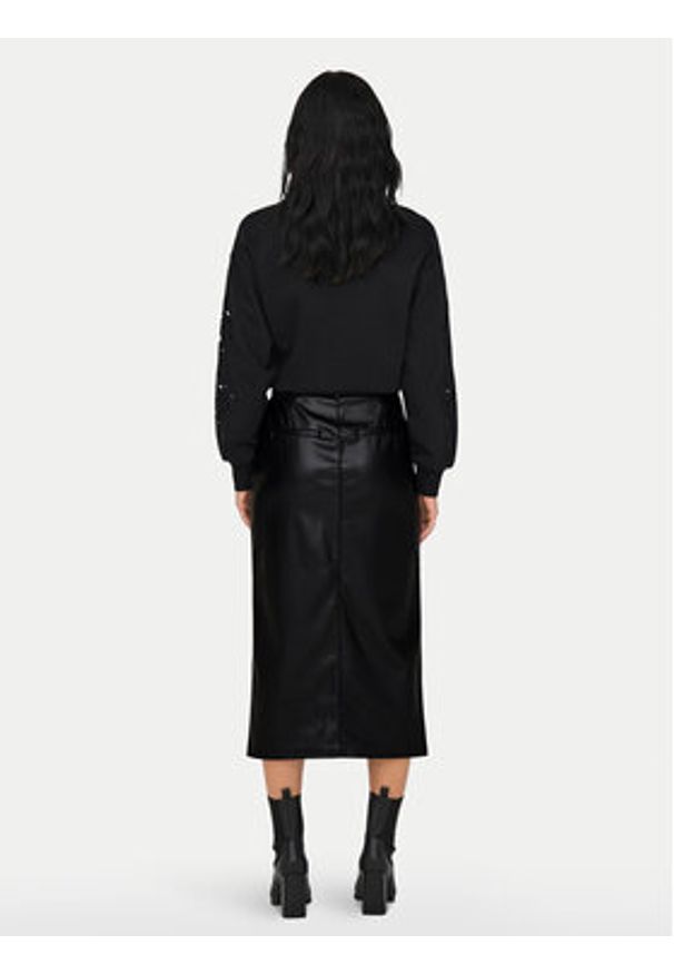 only - ONLY Spódnica z imitacji skóry Heidi 15322539 Czarny Regular Fit. Kolor: czarny. Materiał: skóra