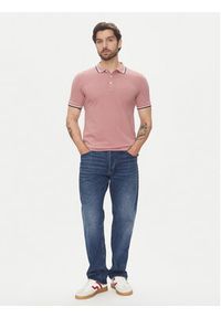 Lindbergh Polo 30-404010 Różowy Relaxed Fit. Typ kołnierza: polo. Kolor: różowy. Materiał: bawełna #5