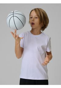 4f - 4F Komplet sportowy na WF (koszulka+spodenki+worek) chłopięcy - czarny 134/140 (8-10 lat). Okazja: na co dzień. Kolor: czarny. Materiał: skóra, bawełna. Sezon: lato. Styl: sportowy #2