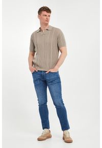 Karl Lagerfeld - Polo męskie prążkowane KARL LAGERFELD. Typ kołnierza: polo. Materiał: prążkowany #3