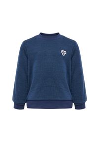 Dzieciakowy sweter wełniany Hummel Mini Bee. Kolor: niebieski. Materiał: wełna #1
