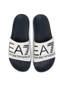 EA7 Emporio Armani Klapki XCP001 XCC22 B139 Biały. Kolor: biały. Materiał: skóra #5