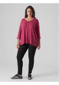 Vero Moda Curve Bluzka Brianna 10297287 Czerwony Regular Fit. Kolor: czerwony. Materiał: syntetyk #3