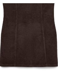 Vero Moda Sukienka codzienna Eden 10333959 Brązowy Regular Fit. Okazja: na co dzień. Kolor: brązowy. Materiał: bawełna. Typ sukienki: proste. Styl: casual