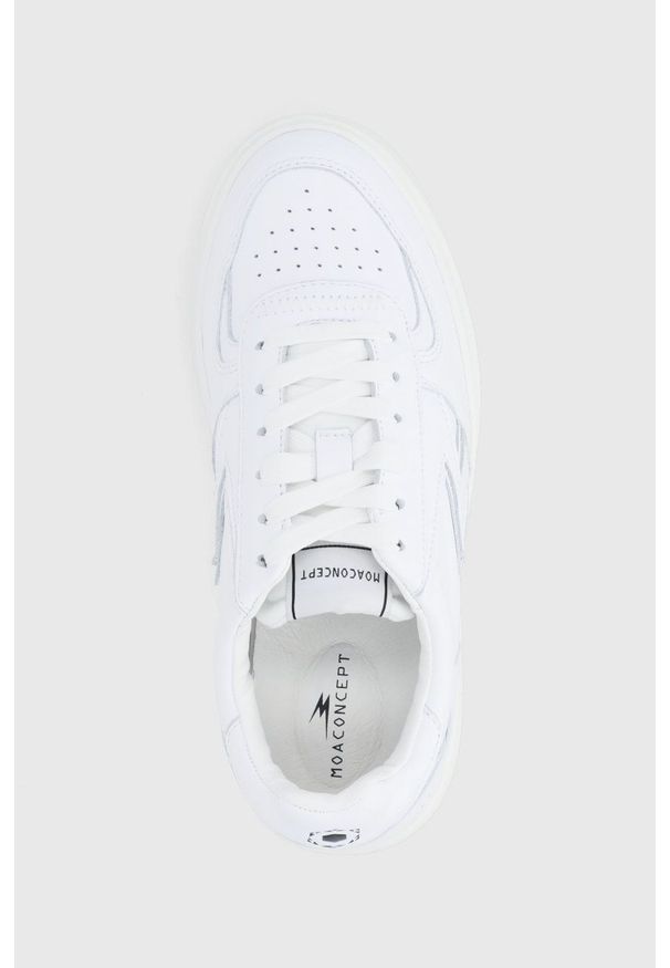 MOA Concept - Buty skórzane. Zapięcie: sznurówki. Kolor: biały. Materiał: skóra