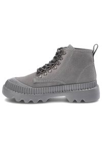Big-Star - Szare Botki Big Star Damskie Sportowe Buty. Okazja: na co dzień. Zapięcie: sznurówki. Kolor: szary. Materiał: materiał. Szerokość cholewki: normalna. Styl: sportowy #3