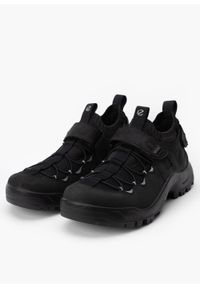 ecco - Buty trekkingowe męskie ECCO OFFROAD M SHOE TEX. Zapięcie: pasek. Kolor: czarny. Materiał: guma, skóra, nubuk, tkanina, dzianina. Wzór: paski. Sport: turystyka piesza