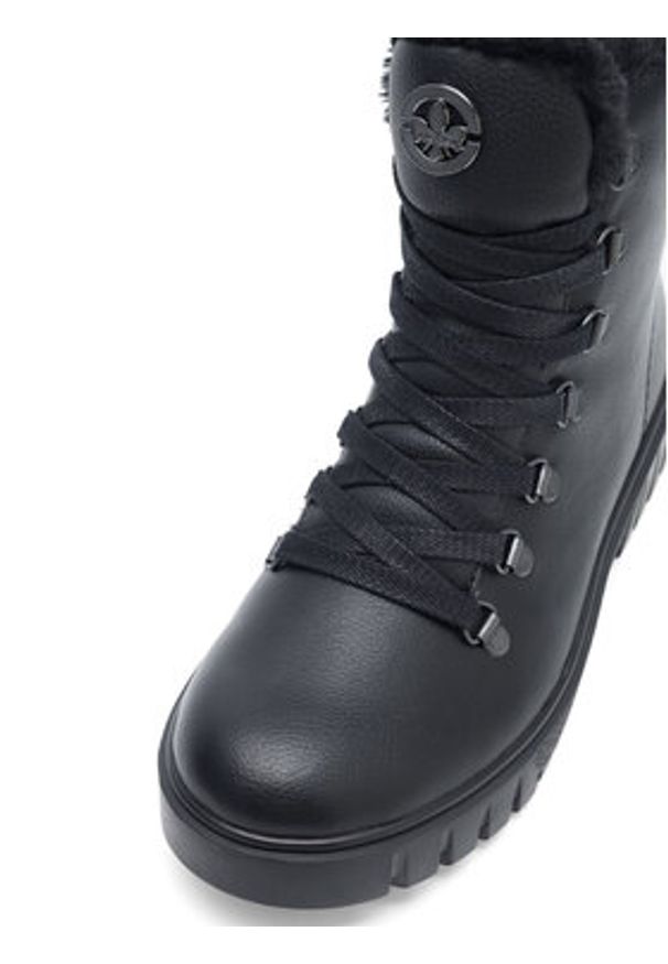 Rieker Trzewiki Y3432-00 Czarny. Kolor: czarny. Materiał: skóra