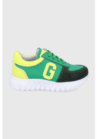 Guess buty kolor zielony. Zapięcie: sznurówki. Kolor: zielony. Materiał: guma