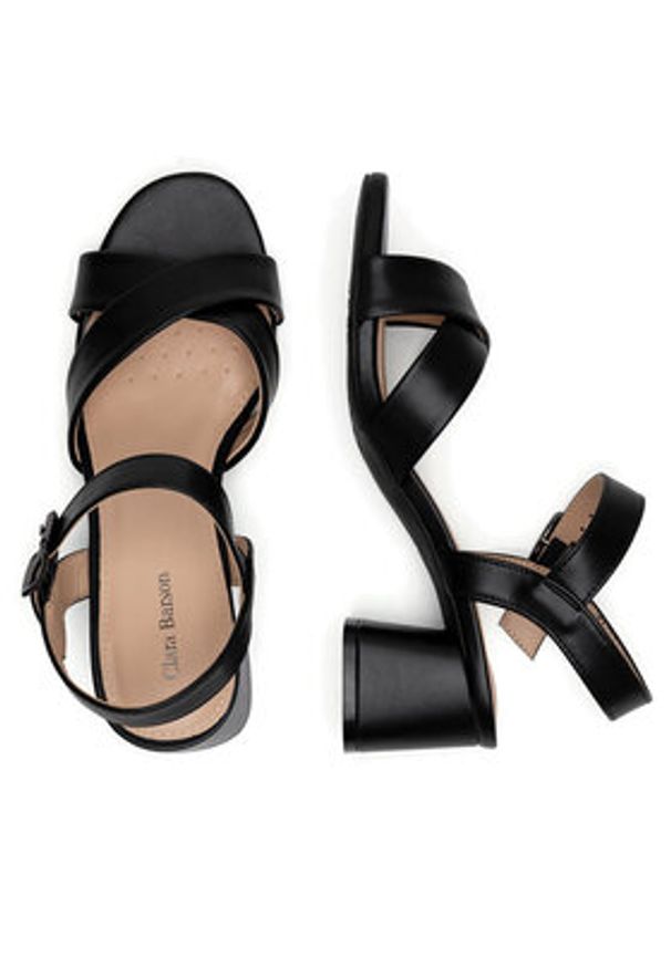 Clara Barson Sandały WSS21574-01 Czarny. Kolor: czarny. Materiał: materiał