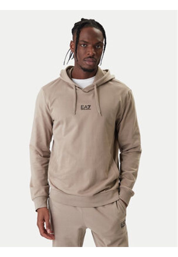 EA7 Emporio Armani Dres 8NPV64 PJVRZ U6167 Beżowy Regular Fit. Kolor: beżowy. Materiał: bawełna
