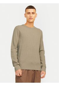 Jack & Jones - Jack&Jones Sweter Perfect 12257771 Beżowy Regular Fit. Kolor: beżowy. Materiał: bawełna #1