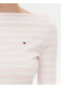 TOMMY HILFIGER - Tommy Hilfiger Bluzka New Cody WW0WW40589 Różowy Slim Fit. Kolor: różowy. Materiał: bawełna #3