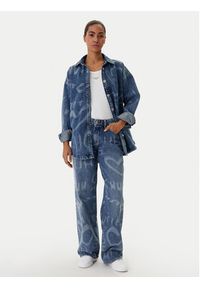 Hugo - HUGO Koszula jeansowa Garesa_4_B 50553558 Niebieski Oversize. Kolor: niebieski. Materiał: bawełna #4