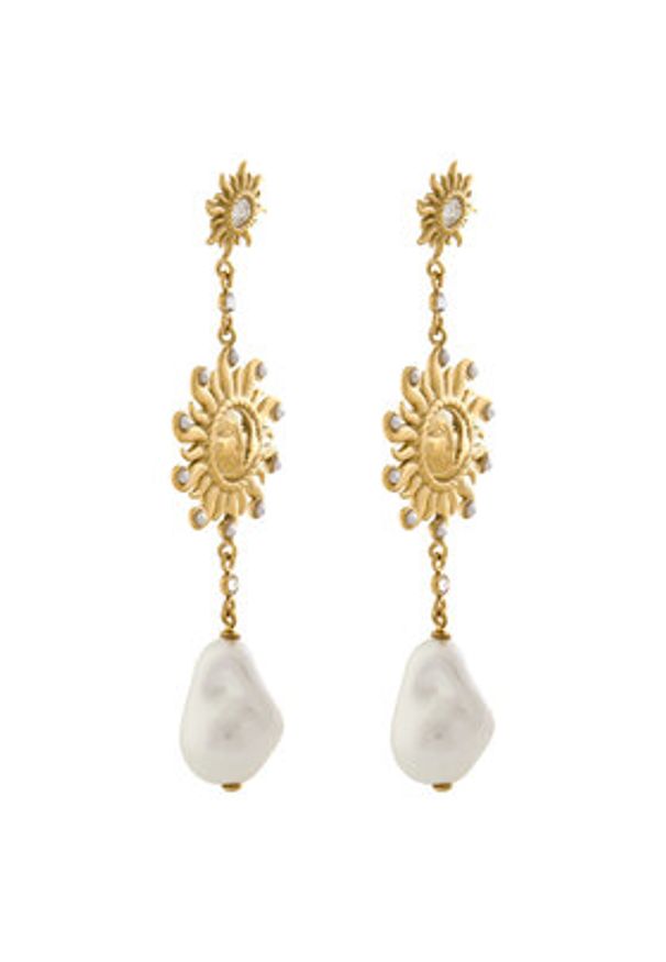 Guess Kolczyki JUBE05 087JW Złoty. Materiał: metalowe. Kolor: złoty