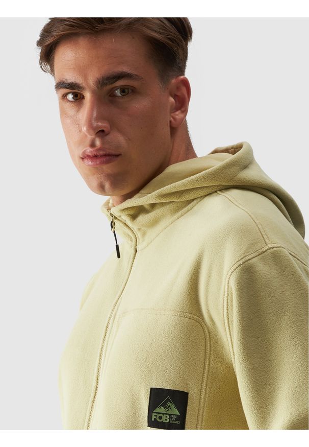 4f - 4F Polar z kapturem oversize męski - oliwkowy/khaki 3XL. Typ kołnierza: kaptur. Kolor: oliwkowy, wielokolorowy, brązowy. Materiał: polar. Wzór: gładki. Sezon: zima. Sport: narciarstwo, turystyka piesza, wspinaczka, snowboard