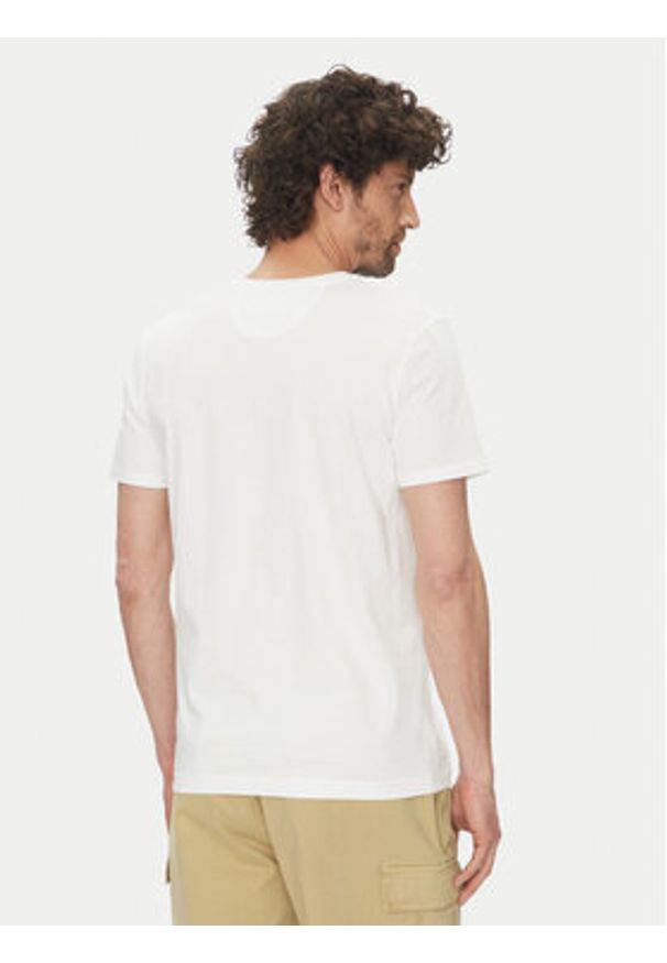 La Martina T-Shirt Anselm MARG31 JS206 Biały Regular Fit. Kolor: biały. Materiał: bawełna
