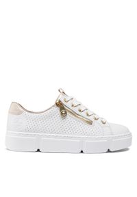 Rieker Sneakersy N5932-80 Biały. Kolor: biały. Materiał: skóra #1