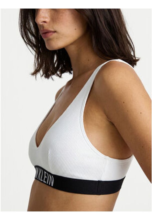 Calvin Klein Swimwear Góra od bikini LV00Q61211 Biały. Kolor: biały. Materiał: syntetyk