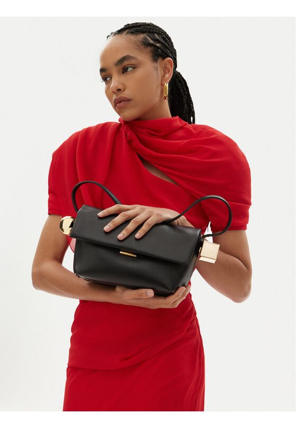 JACQUEMUS Torebka Le Rond Carre 24H243BA383-3171 Czarny. Kolor: czarny. Materiał: skórzane